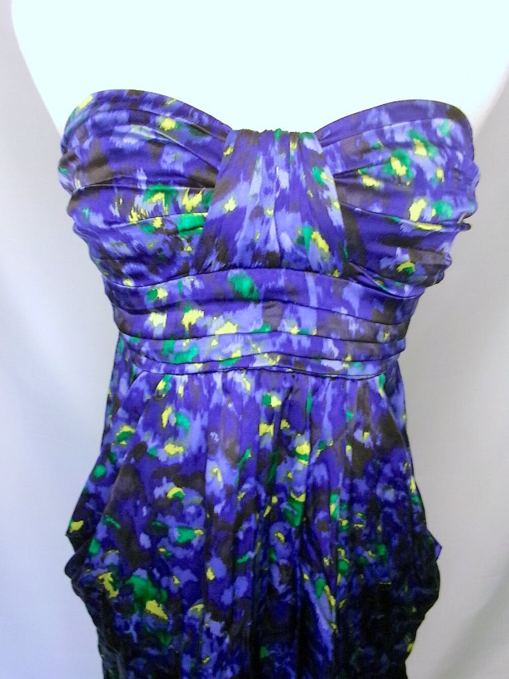 Alice & Trixie Strapless Bubble Hem Floral Cocktail Dress M